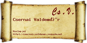 Csernai Valdemár névjegykártya
